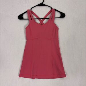 Lululemon Pink Criss Cross Strap Back Workout Tank‎ Top Size 4